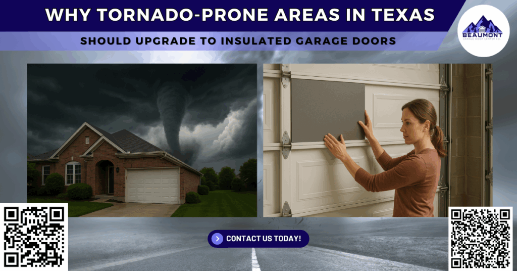 Why Tornado-Prone Areas in Texas Should Upgrade to Insulated Garage Doors - Beaumont Garage Door Center Co.