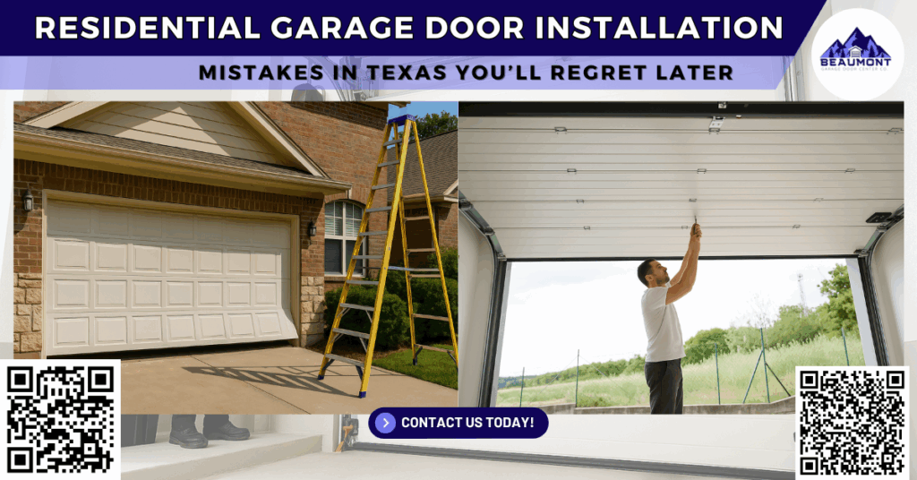 Residential Garage Door Installation Mistakes in Texas You’ll Regret Later - Beaumont Garage Door Center Co.