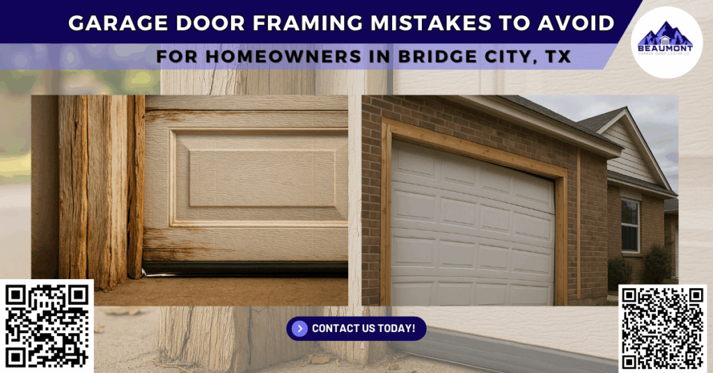 Garage Door Framing Mistakes to Avoid for Homeowners in Bridge City, TX - Beaumont Garage Door Center Co.
